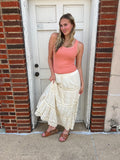 Essential Ribbed Tank: Terracotta