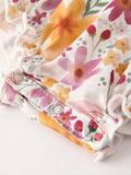 Fall Florals Smocked Bubble: Orange Mix