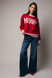 Merry Mistletoe Sweatshirt: Red/Pink