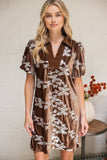 Moonlit Garden Dress: Brown