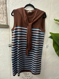 Country Club Core Dress: Brown/Blue