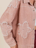 Flower Child Corded Jacket: Blush