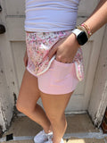 Playful Patchwork Shorts: Pink