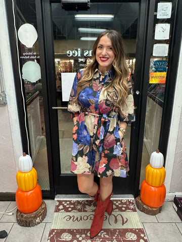 Floral Reverie Dress: Midnight