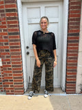 Forest Fade Cargo Pants: Olive Camo