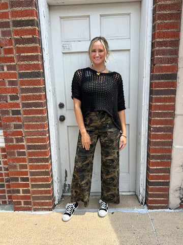 Forest Fade Cargo Pants: Olive Camo