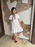Cottage Cutie Dress: Off White
