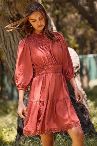 No Need to Rush Dress: Rose