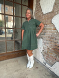 Pocketful of Charm Dress: Olive