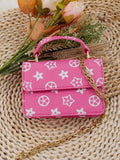 Top Handle Crossbody Bag: Pink Mix