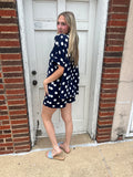 Dotted & Demure Set: Navy White