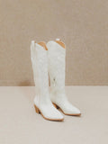 Twain Tall Boots: White