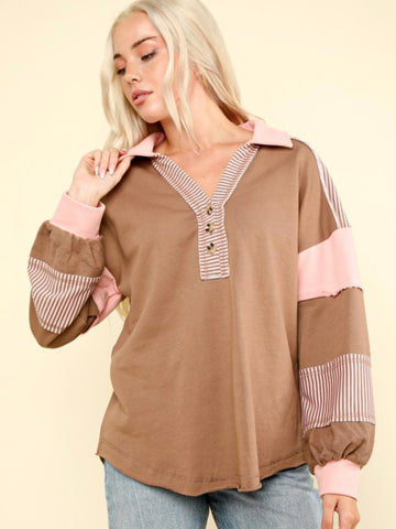 Change the Pace Top: Mocha