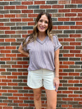 Easy Going Top: DUSTY LAVENDER