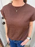 Cozy Luxe Top: Brown