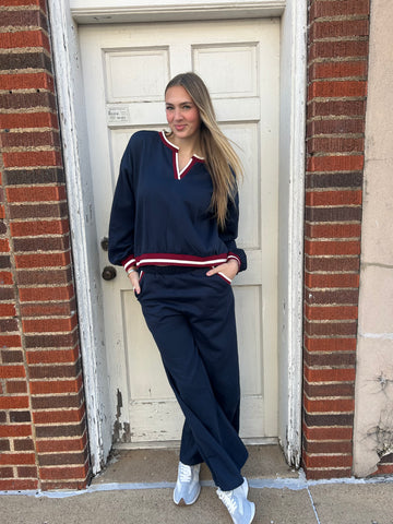 Lined and Lovely Set: Navy