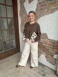 Common Thread Top: Brown/Natural
