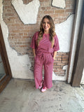 On Repeat Striped Set: Pink/Brown