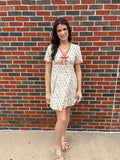 Whimsical Wildflowers Mini Dress : Cream