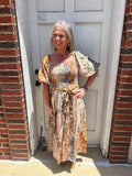Golden Meadow Midi Dress: Fall Medley