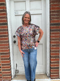 Sequin and Spritz Top: Multi-Color