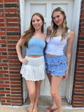 Ocean Breeze Tube Top: Serene Blue