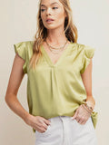 Bright Outlook Top: Lime