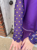 Hail Mary Mesh Top: Purple/ Yellow