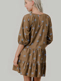 Talk About Charm Dress: Brown