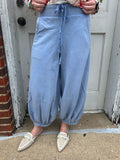 Cloud Nine Bubble Pants: Washed Blue