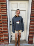 Waddle On Knitted Sweater: Heathered Gray