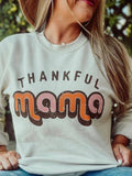 Thankful Mama Sweatshirt: Beige