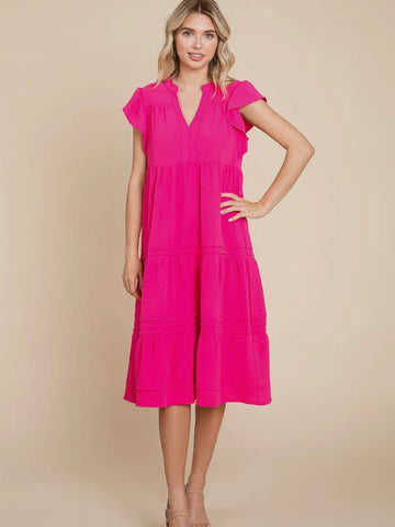 Retail Therapy Dress: Fuchsia