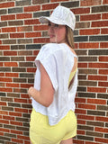 Feel Free Open Back Top: White