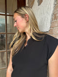 Normalize Scallops Dress: Black