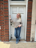Repeat After Me Striped Top: Beige Mix