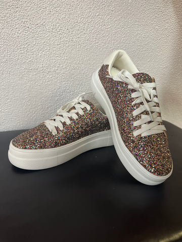 Glaring Glitter Sneakers: Confetti