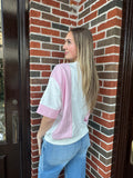 Love Is Kind Top: Light Pink Mix