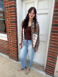 Country Grammar Top: Brown/Taupe