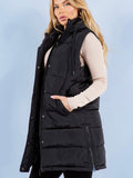 Cozy with You Puffer Vest: Black