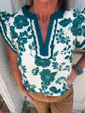 Woodland Whisper Top: Teal Green