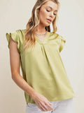 Bright Outlook Top: Lime