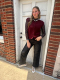 Now or Never Cardigan Top: Wine
