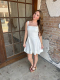 Denim Daydream Dress: White
