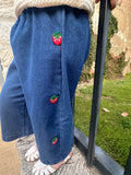 Strawberry Swirl Kids Set: Cream/Denim