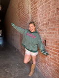 Merry Little Holiday Pullover: Hunter Green