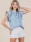All Yours Top: Chambray