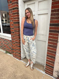 Vintage Charm Pants: White Multi