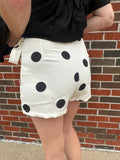 Dalmatian Creation Skort: Ivory/ Black