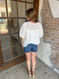 Bohemian Blouse Top: Off White